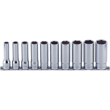 KO-KEN Socket set 3/8-15/16 12 Point 300mm 10 pieces 1/2 Sq. Drive RS4305A/10